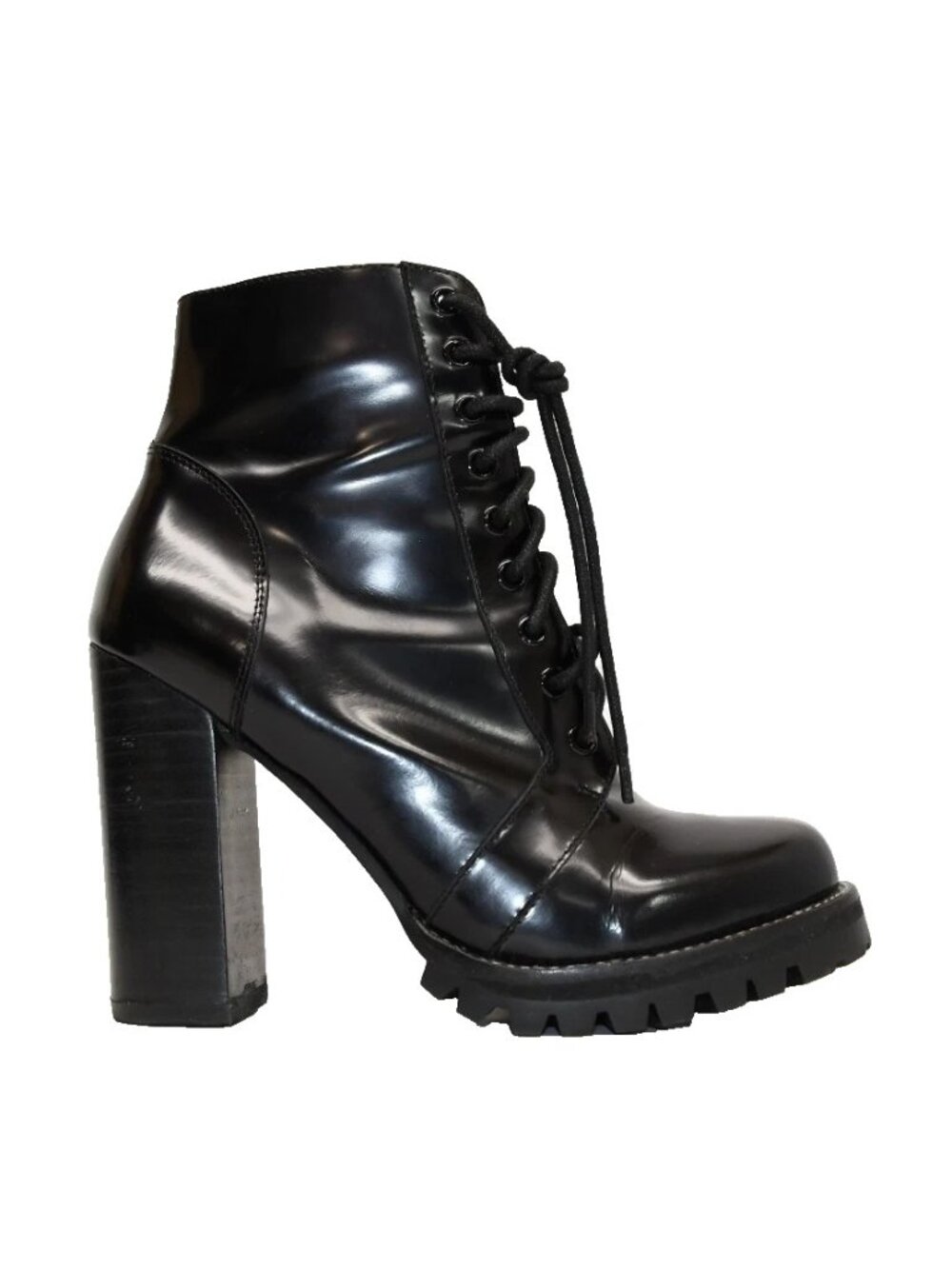 New! Jeffrey Campbell Legion Ankle Boot High Shine Black Size 8.5 DD466A